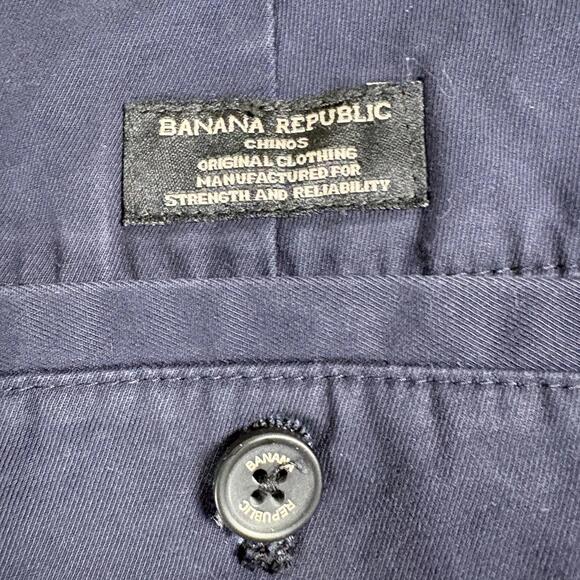 Banana Republic Emerson Chino Mens 30x30 Slim Fit Navy Stretch Pants Casual - Picture 9 of 9